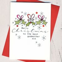 <!-- 019--> Merry Christmas Godmother Card