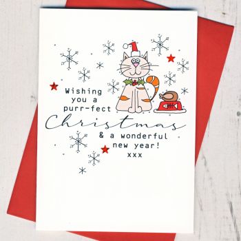  Wishing you a Purrfect Christmas Card