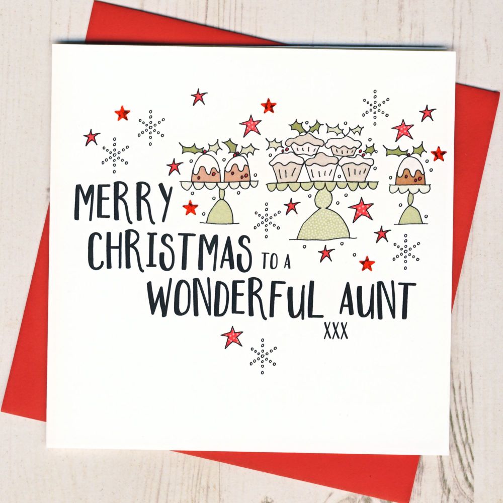 <!-- 010-->Auntie Christmas Card