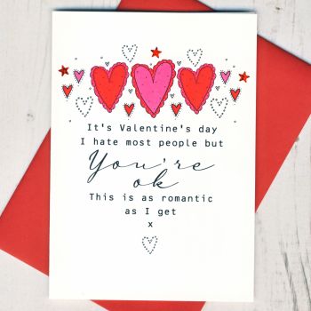 You're OK Valentines Card