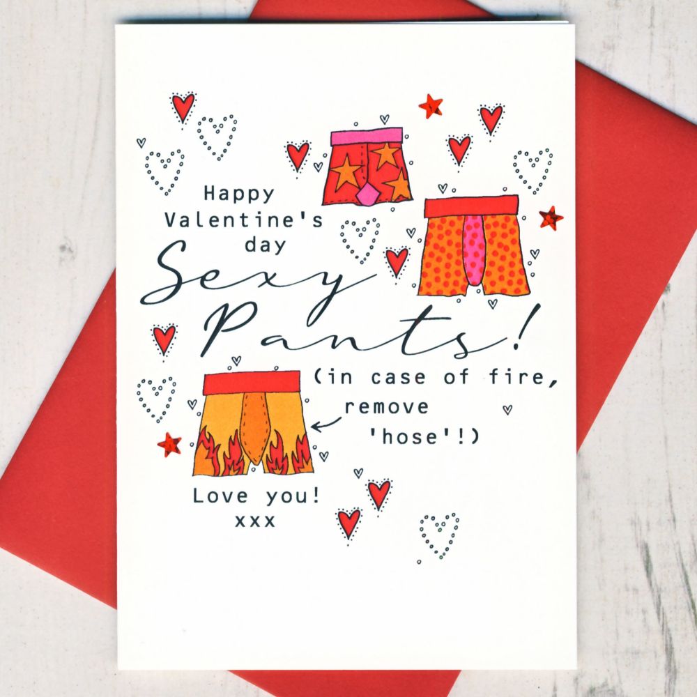 <!-- 018--> Sexy Pants Valentines Card