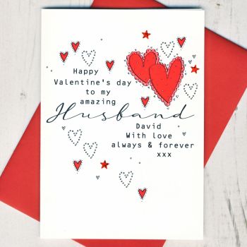  Personalised Husband Valentines Card