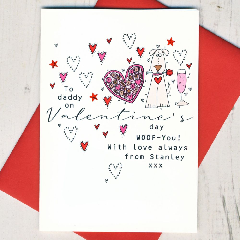<!-- 043--> Personalised Woof You Valentines Card