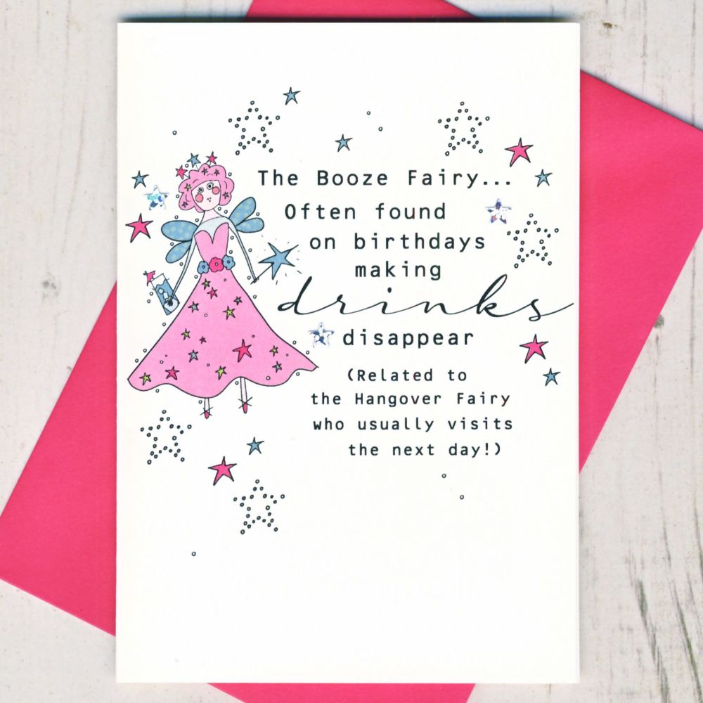  Booze Fairy Birthday Card