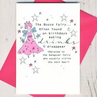 <!-- 030--> Booze Fairy Birthday Card