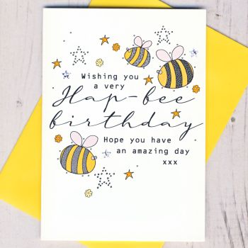  Hap-Bee Birthday Card