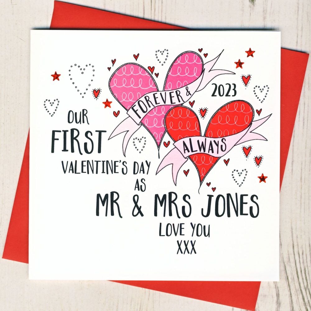 <!-- 016 -->Personalised First Valentines As A Married Couple