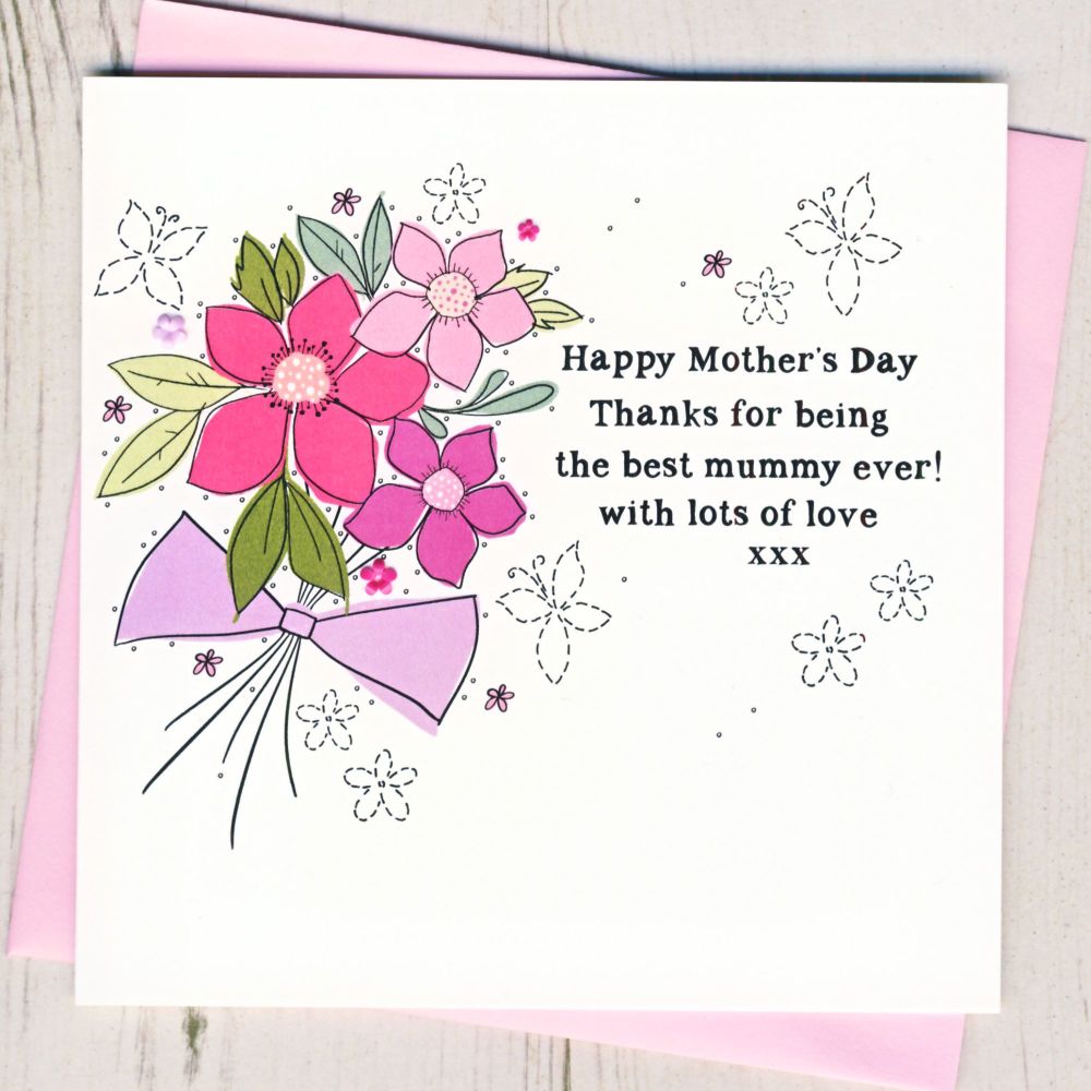 <!-- 022 --> Best Mummy Happy Mother's Day Card
