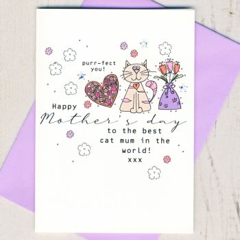  Mother's Day Card To The Best Cat Mum