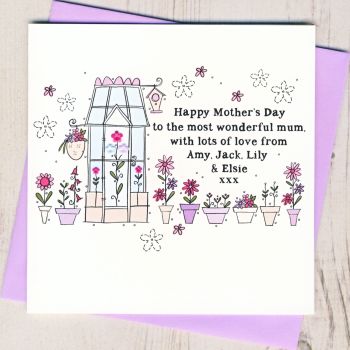  Personalised Greenhouse Happy Mother's Day Card