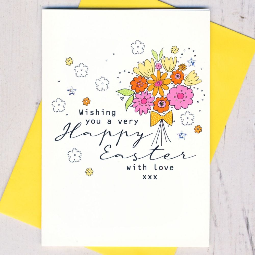 <!-- 013--> Easter Flowers Card