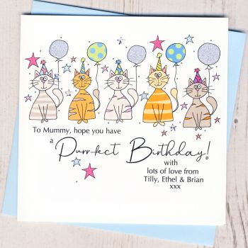  Personalised Purrfect Birthday Card