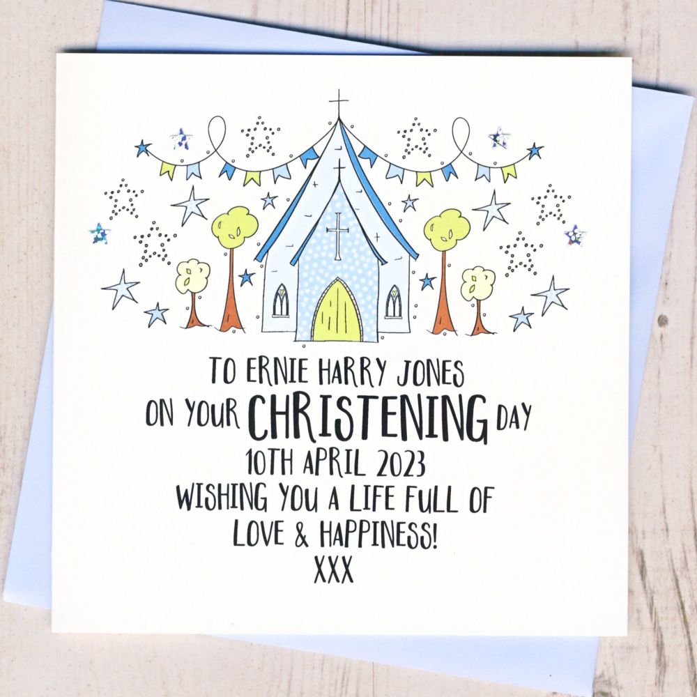 <!-- 016 -->Personalised Christening Card