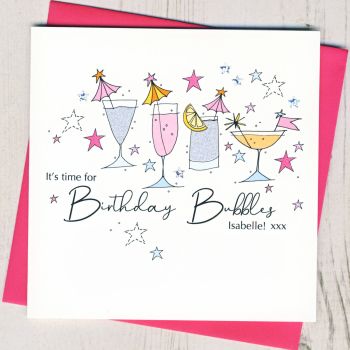   Personalised Birthday Bubbles Card