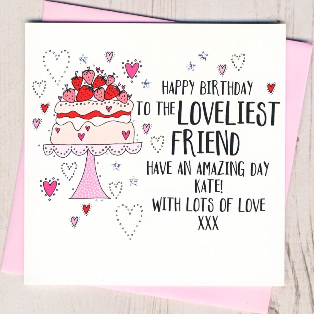 <!-- 019 --> Personalised Big Cake Birthday Card