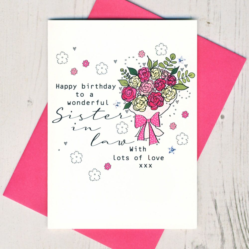 <!-- 002-->Sister in Law Birthday Card