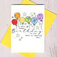 <!-- 025-->Happy Birthday Balloons Card