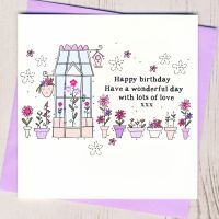 <!-- 023 --> Greenhouse Happy Birthday Card