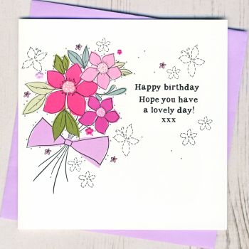  Bunch of Flowers Birthday Card