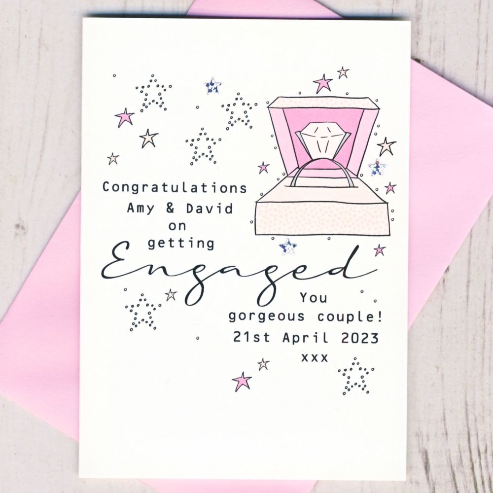 <!-- 007 -->Personalised Engagement Congratulations Card