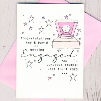 Personalised Engagement Congratulations Card
