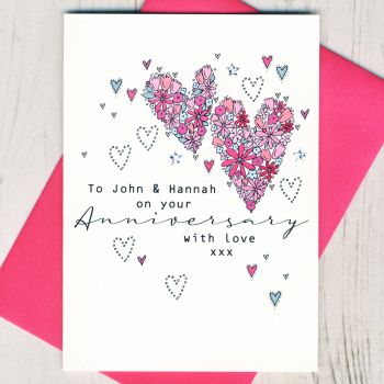 Personalised Happy Anniversary Card