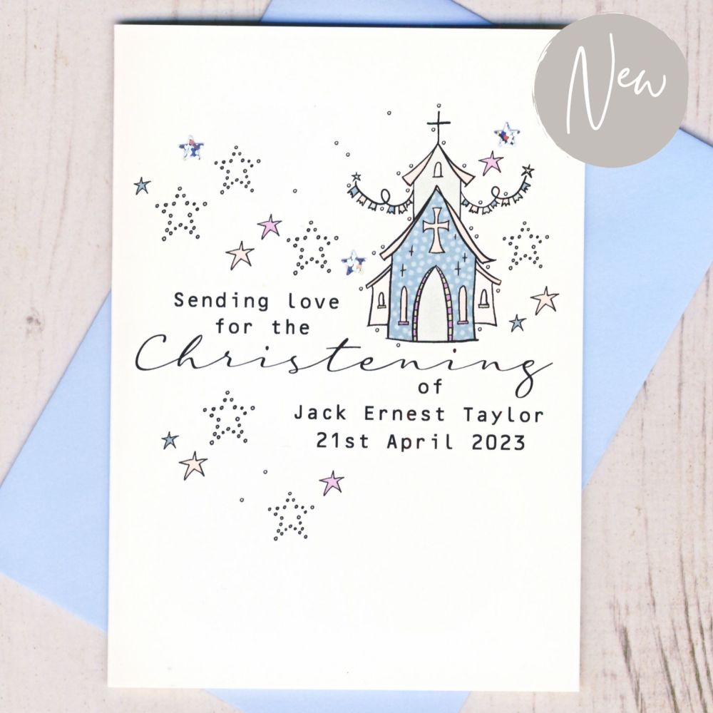 Personalised christening card