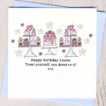  Personalised Treat Yourself Birthday Card