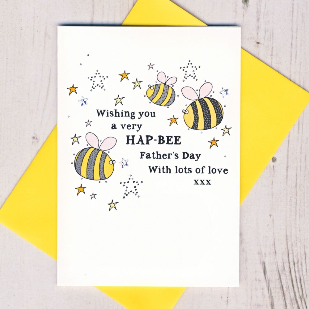 <!-- 018 -->Hap-bee Father's Day Card