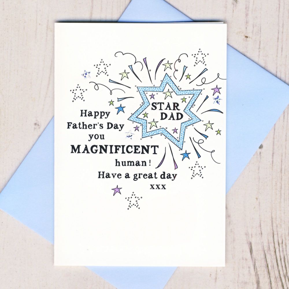 <!-- 015 -->Happy Father's Day To A Star Dad Card