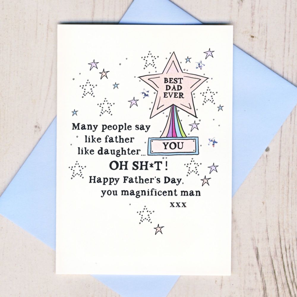 <!-- 014 -->Happy Father's Day To A Star Dad Card
