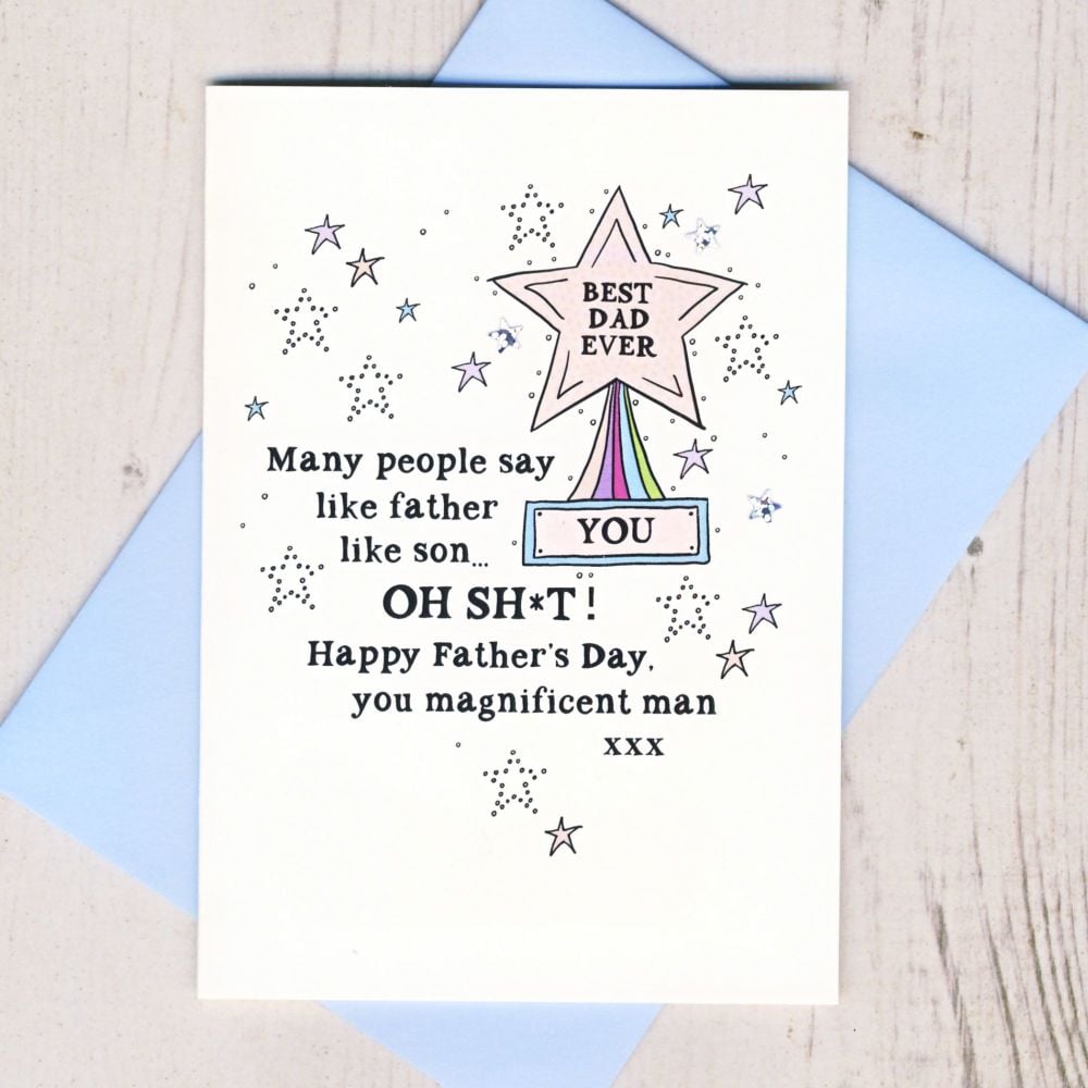 <!-- 012 -->Happy Father's Day To A Star Dad Card