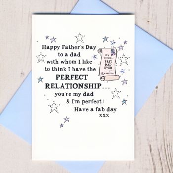 Happy Father's Day Perfect Relationship Card