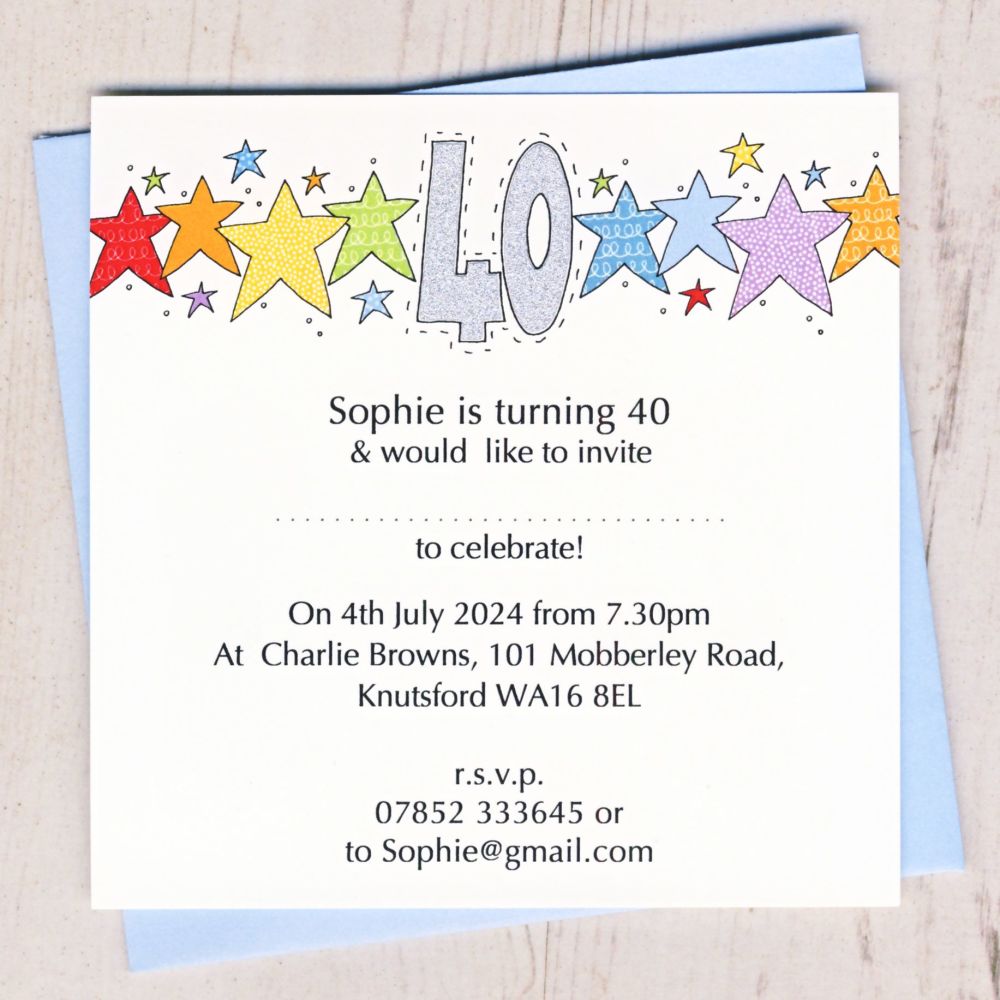 <!-- 007 -->Pack of Special Age Party Invitations