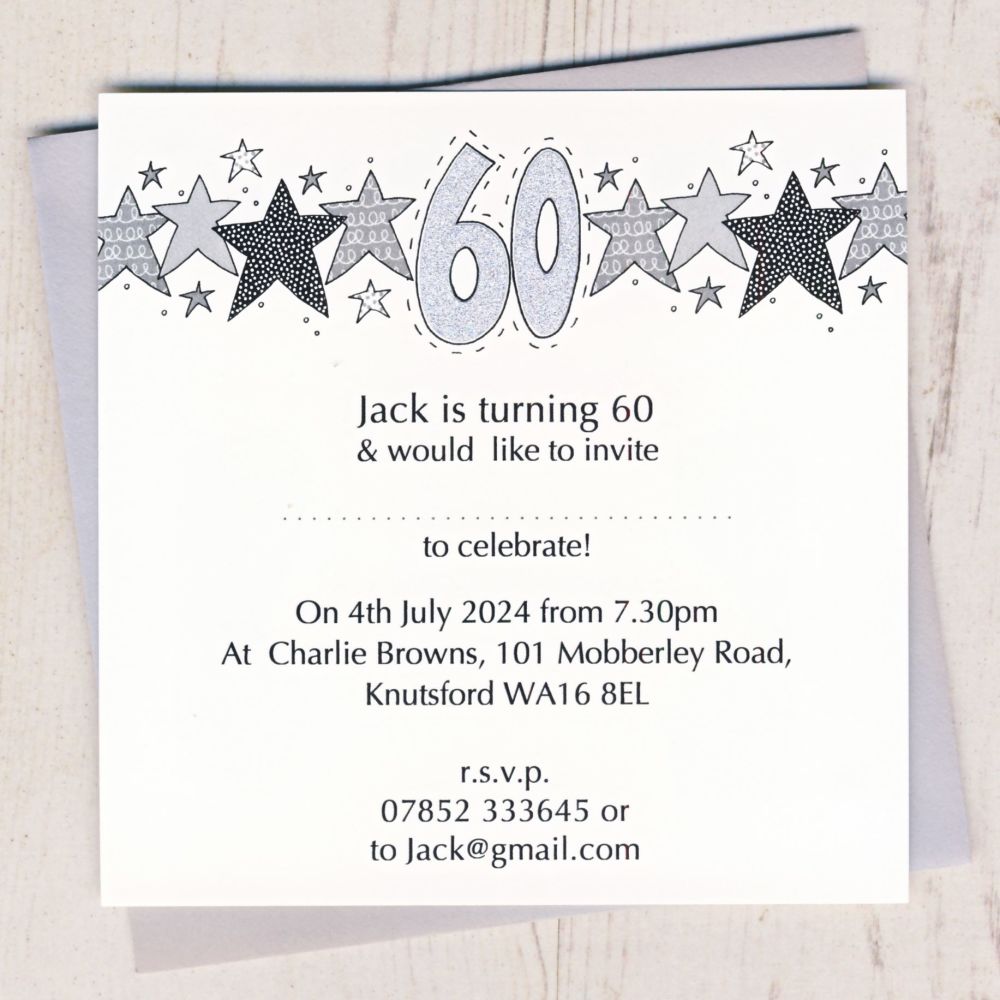 <!-- 008 -->Pack of Special Age Party Invitations