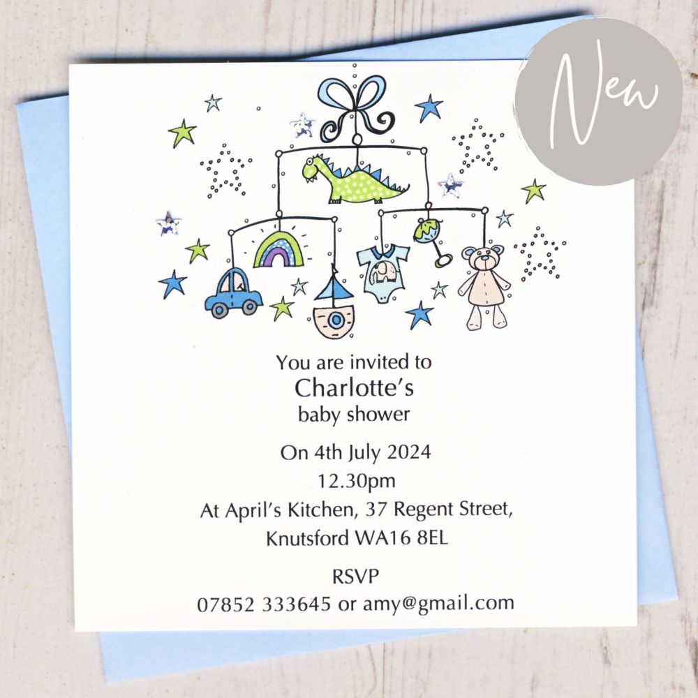 Personalised baby shower invitations