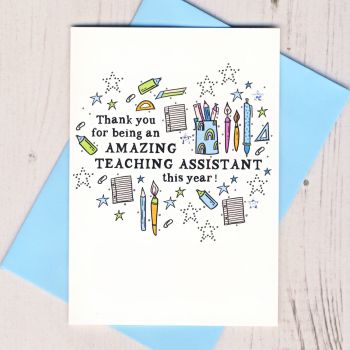  Thank You For Being an Amazing Teaching Assistant Card