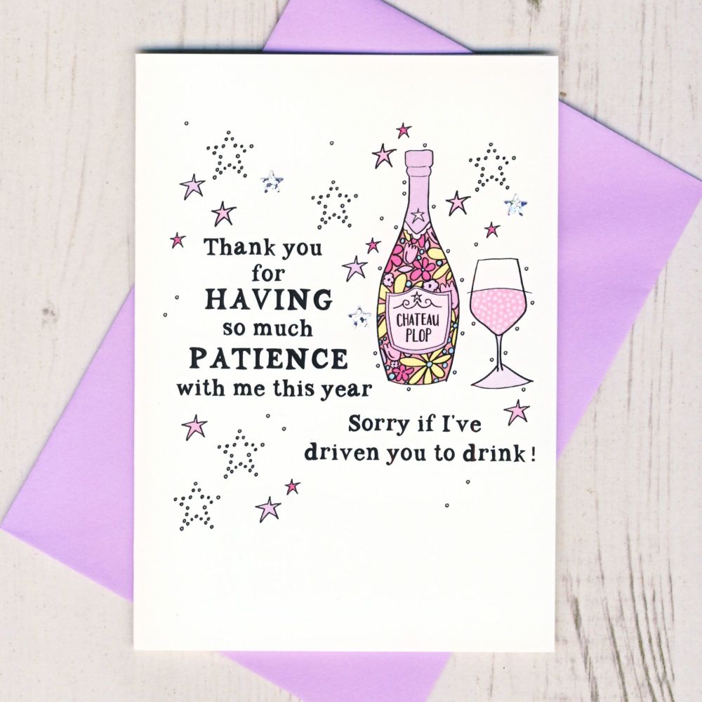 <!-- 028 -->  Thank You For Having Patience Card