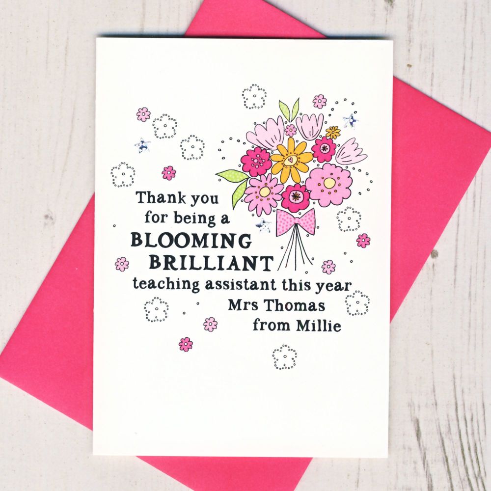 <!-- 023 --> Personalised Thank You For Being a Blooming Brilliant Teaching
