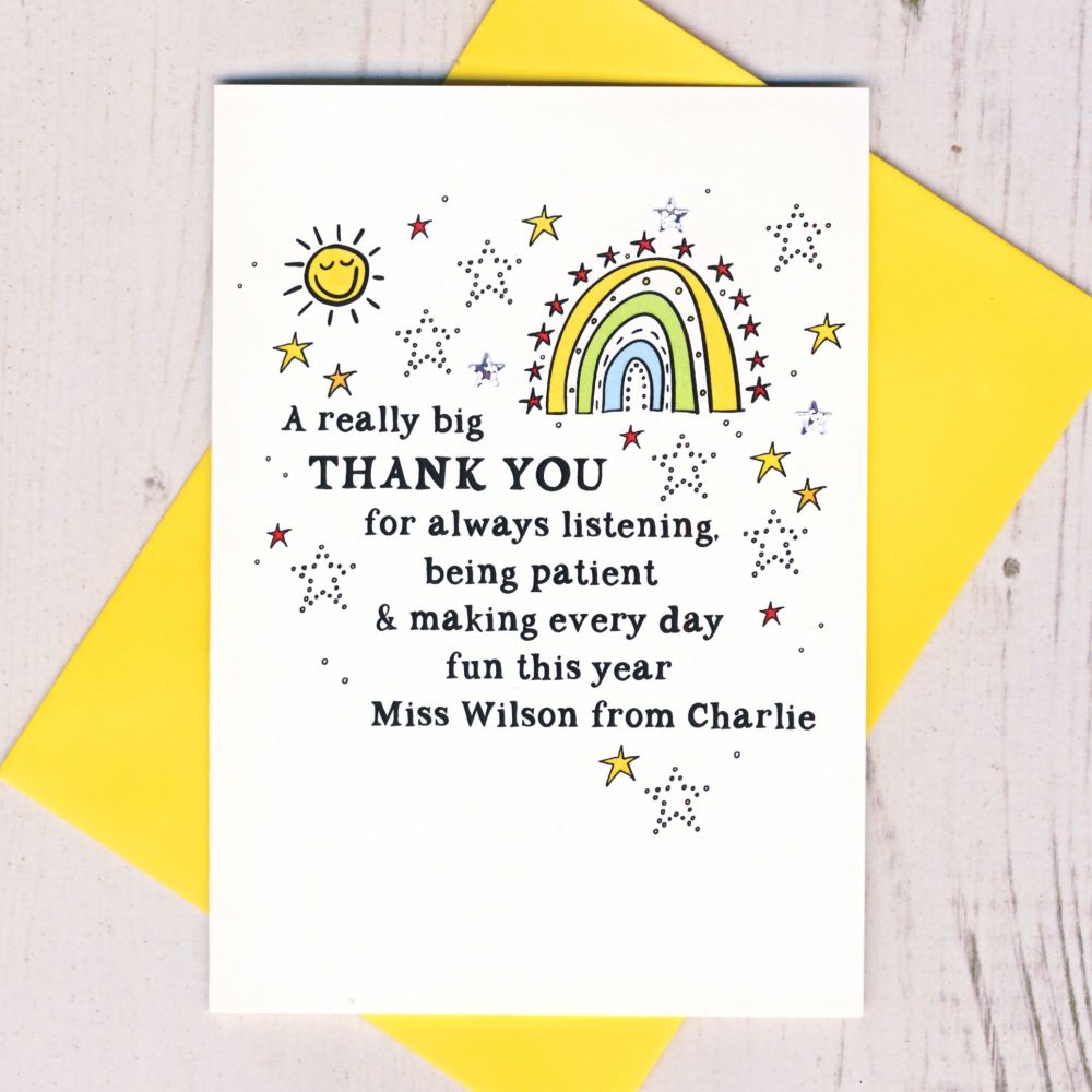   Personalised Thank You For Being Patient Card