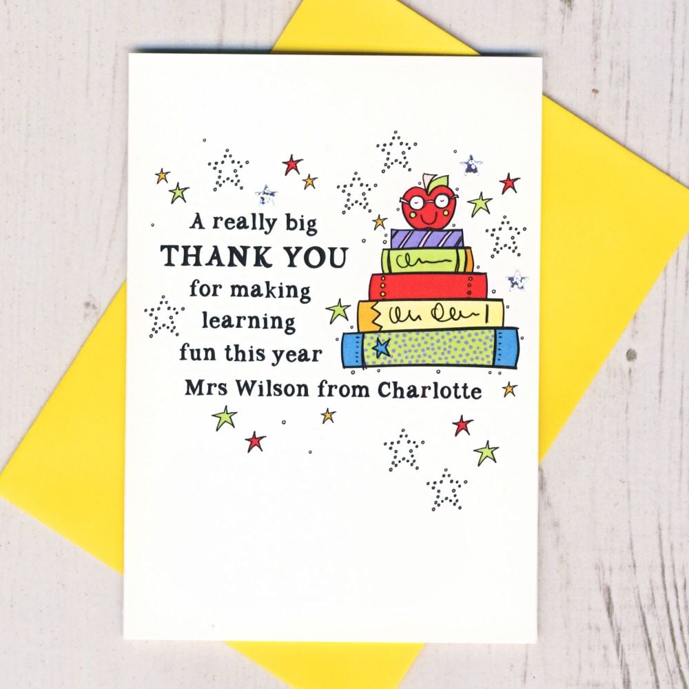   Personalised A Really Big Thank You Teacher Card