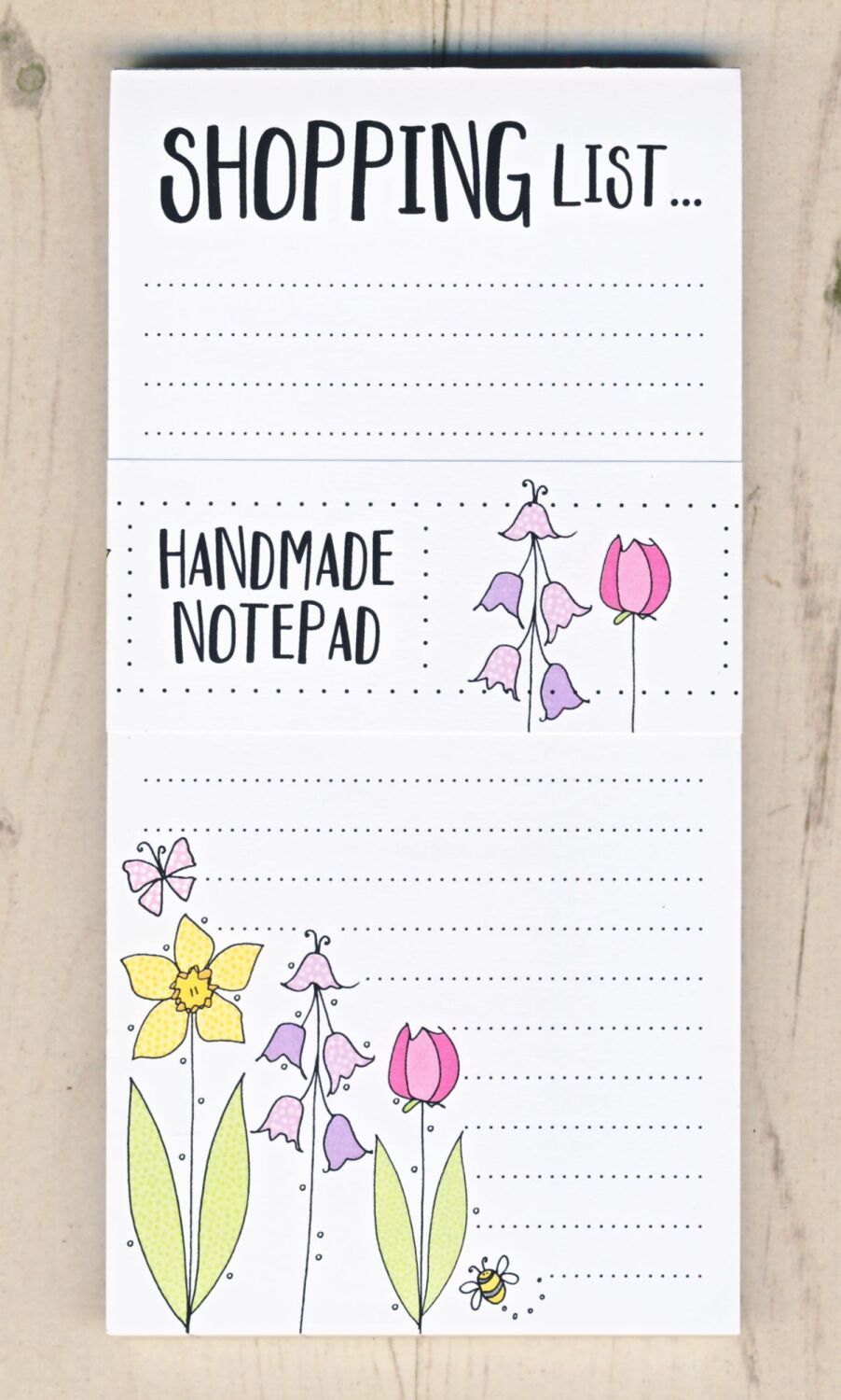 <!-- 012 -->Floral Shopping  List Notepad