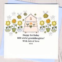 <!-- 018 --> Happy Birthday Bee-utiful Granddaughter Card