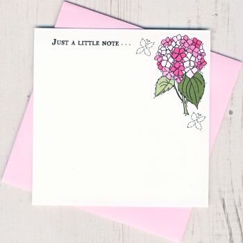 Box of 12 Pink Hydrangea Notecards
