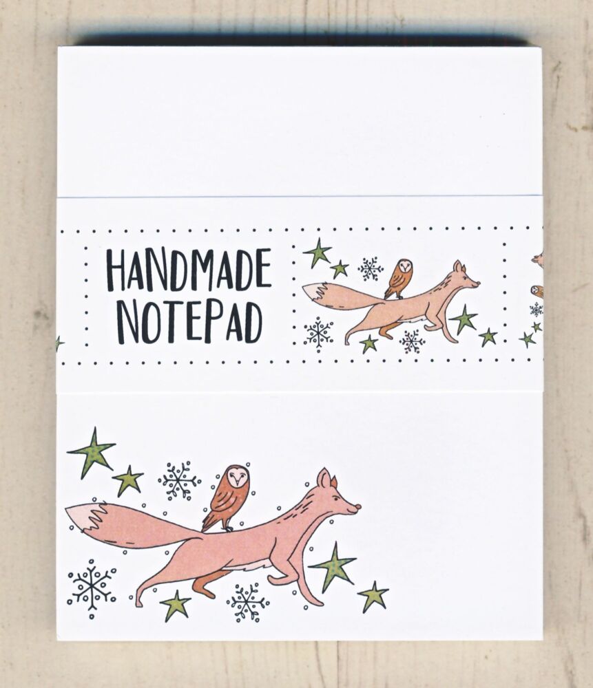 Christmas Fox Notepad