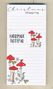 Christmas Toadstools Shopping List Notepad