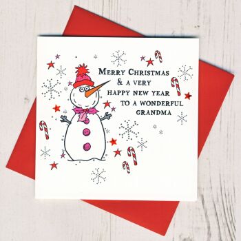  Merry Christmas to a Wonderful Grandma Card
