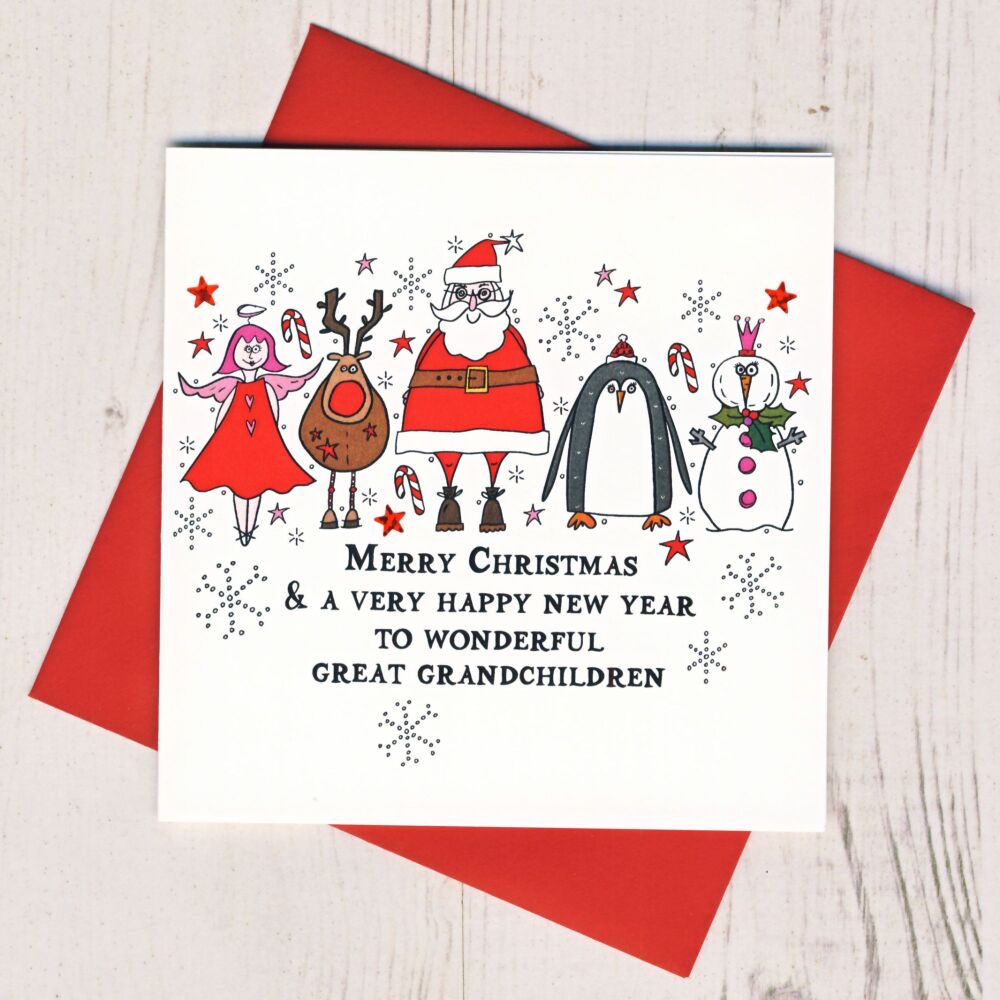 <!-- 048--> Merry Christmas Great Grandchildren Card