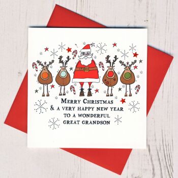  Merry Christmas Great Grandson Card