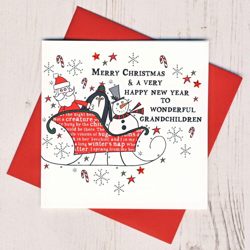 <!-- 008--> Merry Christmas Grandchildren Card